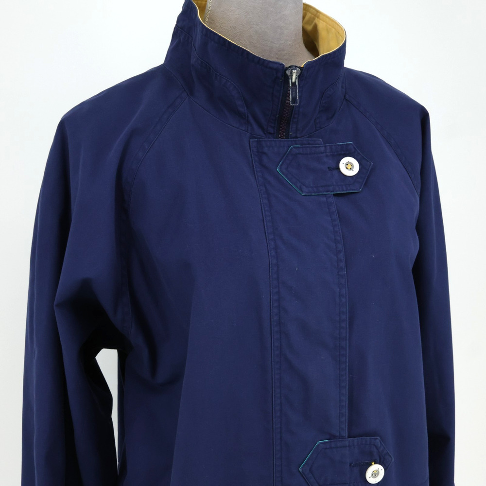 Braefair Sport Jacket Womens Medium Blue Full Zip Snaps Pockets Lined Vintage - Picture 8 of 16